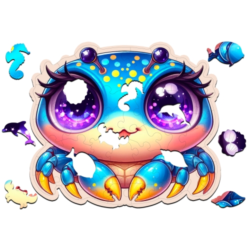 Puzzle Drewniane Krabik 57 elementów